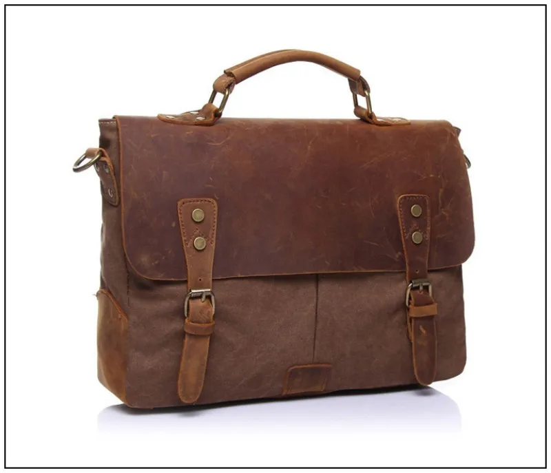 Foikvoon hombres Vintage bolso de mensajero de moda todo-fósforo bolsa de mensajero de marca hombre Popular Casual bolso de hombre bolsa de negocios - 3