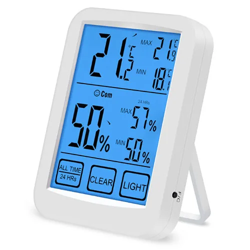Большой Сенсорный электронный термометр бытовой гигрометр устройство для измерения температуры температура внутри и снаружи цифровой