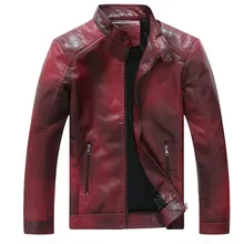 Новинка, мужские повседневные мотоциклетные кожаные куртки, пальто, Мужская Осенняя модная куртка из искусственной кожи со стоячим воротником, мужские куртки, jaqueta de couro
