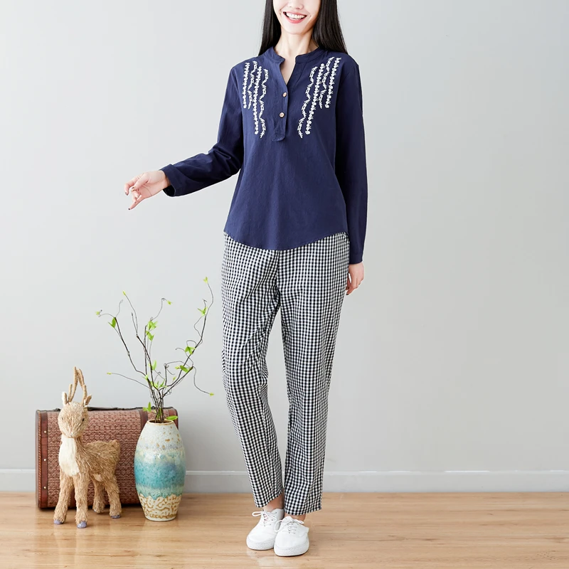 Весна 2020 большие размеры литературный хлопок эластичные размера плюс для женщин