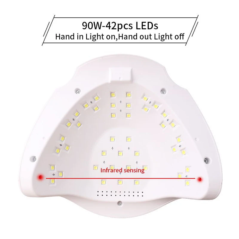 90W Super Nail Lamp SUN X7 PLUS UV Lamp 42 LEDs For Nails Dryer Ice Lamp 4