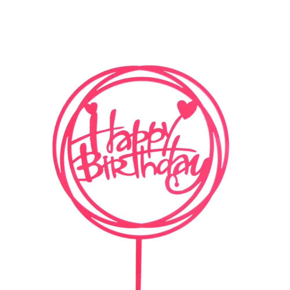 Топпер для торта «С Днем Рождения» золотого, серебристого, розового цвета с блестками для торта, украшение флага для маленьких мальчиков на день рождения, вечеринку, свадьбу - Цвет: 16