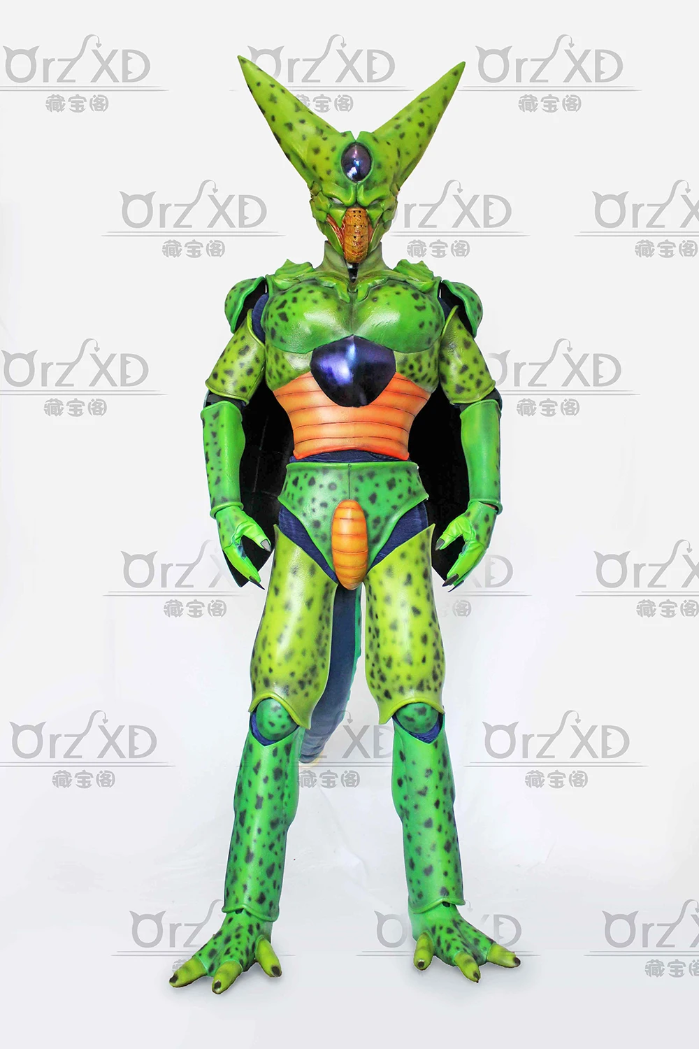 Anime Dragon Ball Cell First Form Green Cosplay Full Set
