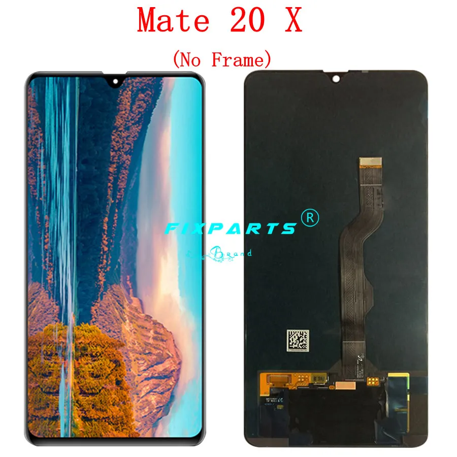 Huawei mate 20 Pro lcd дисплей кодирующий преобразователь сенсорного экрана в сборе ремонт mate 20 X huawei mate 20 lcd mate 20 Pro экран - Цвет: Mate 20 X Black