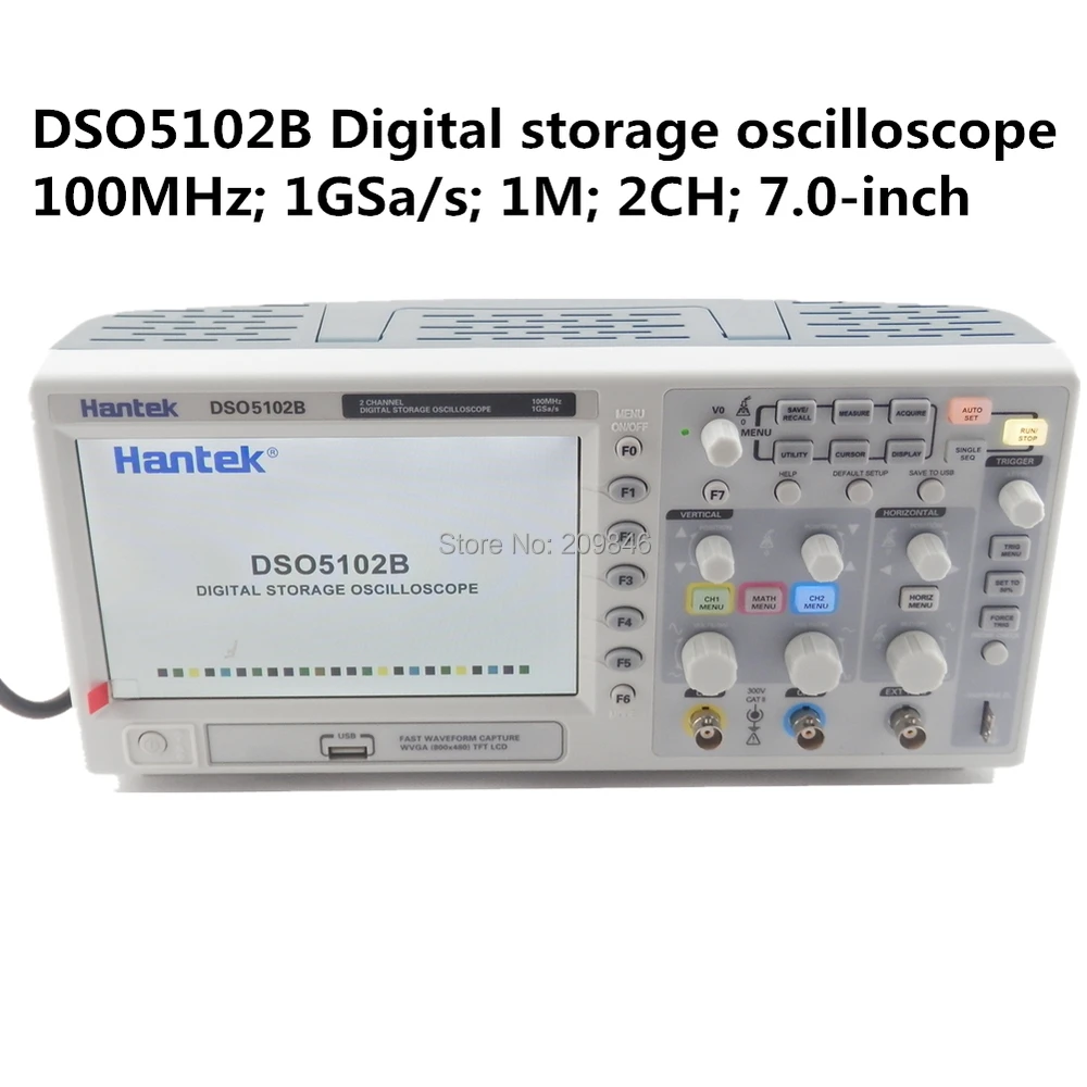 Hantek DSO5102P Digital Storage Oscilloscope Usb 100MHz 1GSa//s 40K,2 channel,2CH