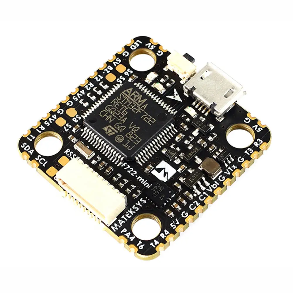 

Matek Systems F722-Mini Flight Controller OSD Dual Gyro/Acc 32M Flash 5V/2A BEC for RC Drone