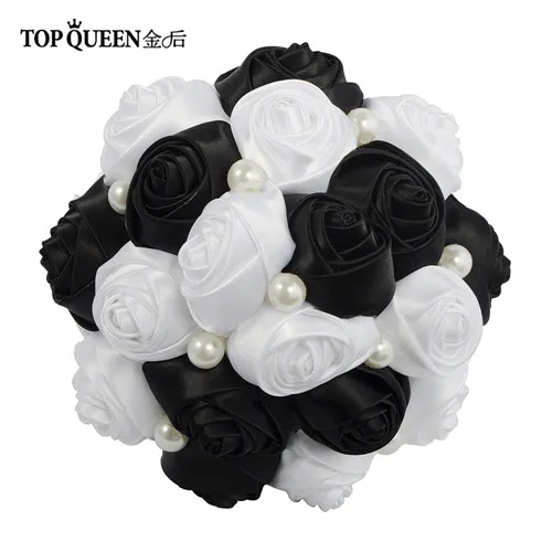 TOPQUEEN F4-BK Свадебный букет цветов поддельные цветы букет свадебный цветок букет для свадьбы в Америке свадьба - Цвет: bride bouquet