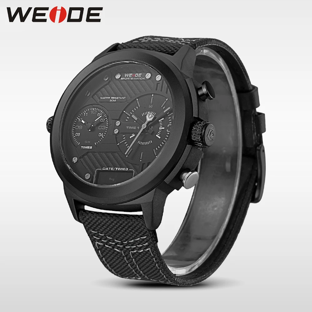Новинка 2019 цифровые спортивные черные карманные часы WEIDE с большим циферблатом и