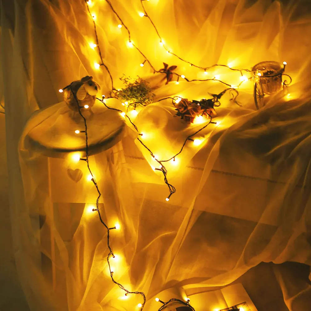 100 LEDs Decoration Lights String 8 Modes Lights Flashing Wedding Party