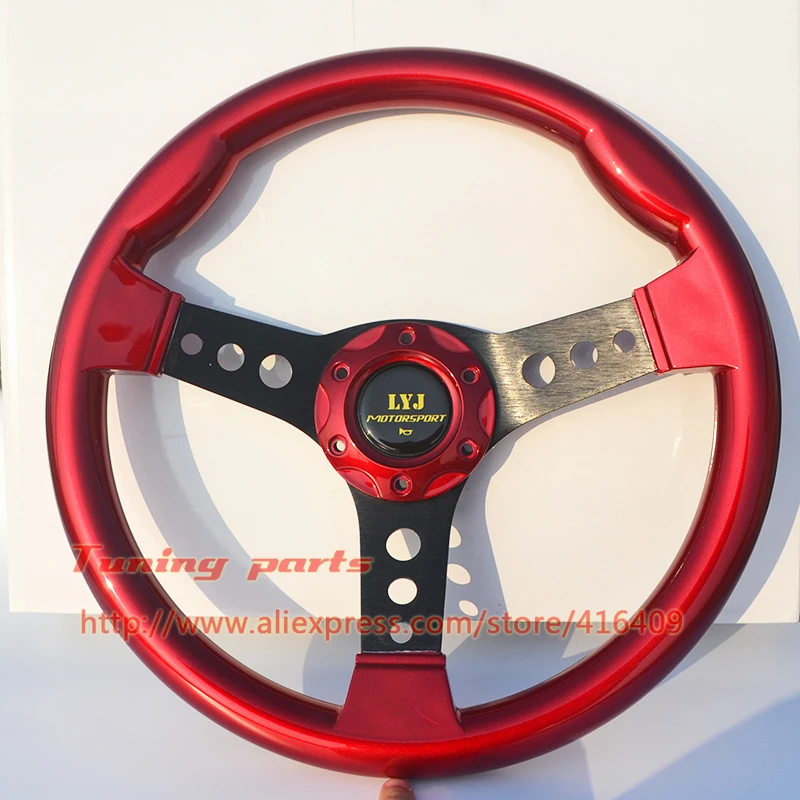 NEW LYJ Motorsport Racing Steering Wheel Red ABS Sport Car Steering