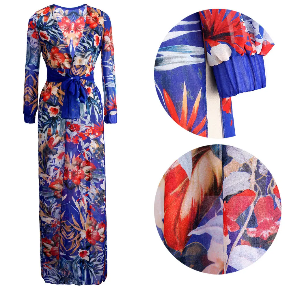 long sleeve maxi cover up