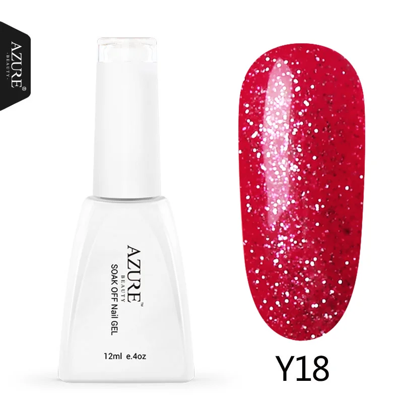 Azure Nude Color Series UV Gel Polish Soak Off Nail Pink Glitter Professional Led Varnish |