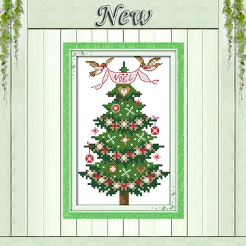 

Christmas tree home decor paintings counted printed on canvas DMC 14CT 11CT Chinese Cross Stitch Needlework Sets Embroidery kits