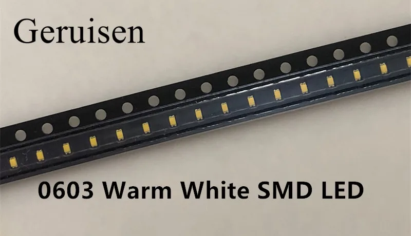 0603 теплый белый Ультра яркий SMD SMT СВЕТОДИОДНЫЙ светильник излучающие диоды