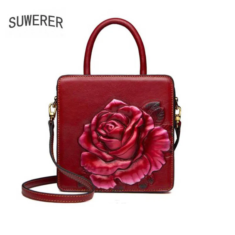 

SUWERER Genuine Leather women bags for women 2019 new luxury handbags women bags designer clutch bag Shoulder