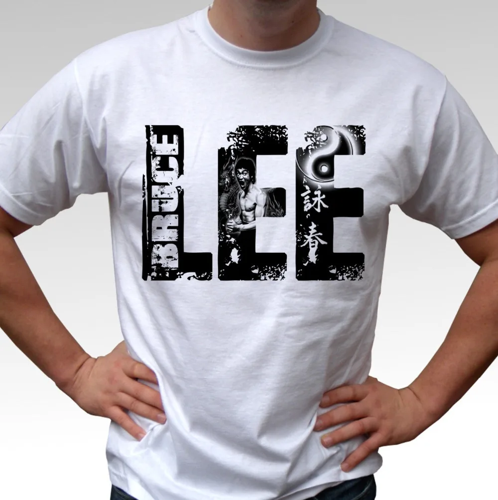 Lee Bruce Lee White T Shirt Top - Men and Kids Sizes 2019 Fashion Summer Brand Men'S Clothing for Custom Print Tee Homme Shirt