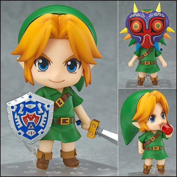 The Legend of Zelda Link Nendoroid Majora's Mask Game Legend of Zelda PVC Figure 10CM Q Ver. Zelda Link Nendoroid Toy Doll