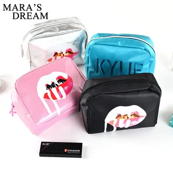 

Mara's Dream 2019 Women's Waterproof Travel Cosmetic Bag Portable Zipper Lip Makeup Bag Girl Function Makeup Box Beauty Toiletri