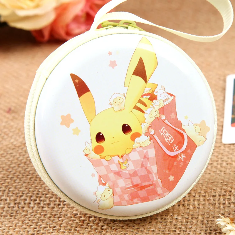 حقيبة التخزين 2018 الكرتون بوكيمون بيكاتشو جولة محفظة نسائية للعملات المعدنية Totoro البسيطة حالة ل سماعة كابلات لطيف سستة الحقيبة للبنات هدية