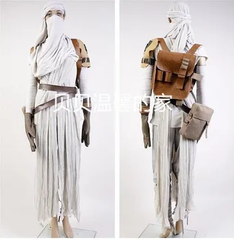 

New Star Wars 7:The Force Awakens Rey Uniform Movie Jedi Halloween Cosplay Costumes For Adult Women Custom Made