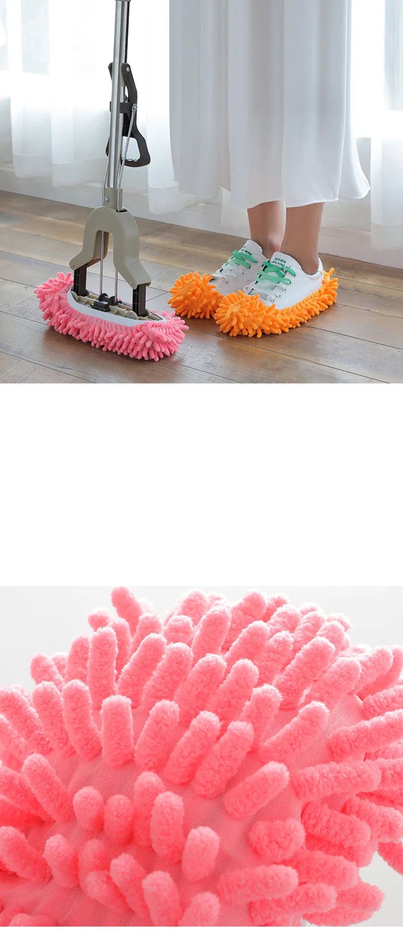1Pcs Shoes Covers Mop Slipper Lazy House Floor Polishing Cleaning Easy Foot Sock Shoe Cover Mopping Lazy Shoe Cover Blue Purple (5)