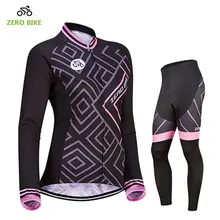 ZEROBIKE High Quality Cycling Clothing Sets Breathable Women’s Bicycle Wear Spring Autumn Cycling Jerseys sets 4D GEL Pants Hot