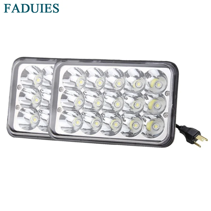 

FADUIES 4x6 Assembly Partsam Sealed Beam Led Headlights Rectangular H4652 H4666 H6545 for Freightinger Ford Probe Chevrolet