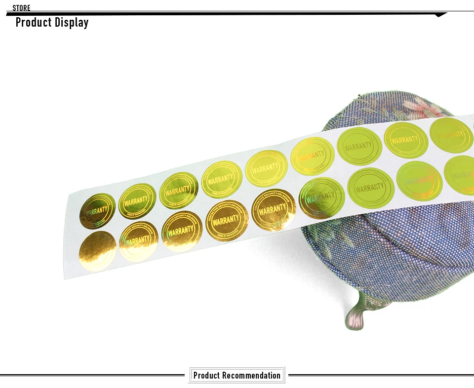 15 мм круглой формы золотые наклейки с лазерной голограммой, 1000 шт Самоклеющиеся одноразовое использование гарантия, если Удалены наклейки