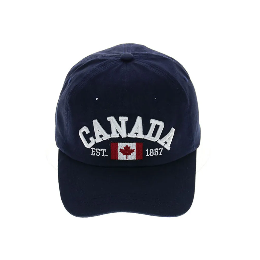 Вышитая бейсбольная Кепка унисекс Открытый Национальный флаг Канады сплошной цвет хлопок высококачественные кепки регулируемые Gorras# LR1