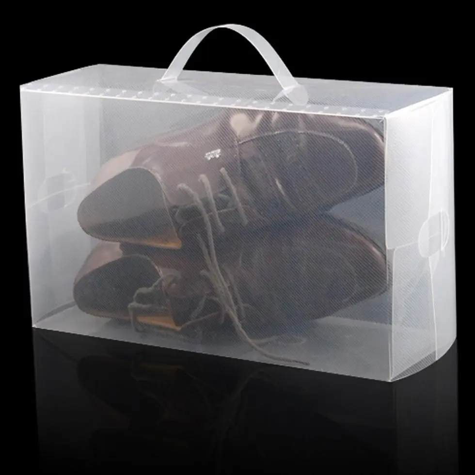 

High Quality 5 x Clear Plastic Mens Shoe Storage Boxes Containers Size 8 9 10 11