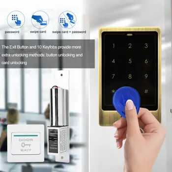

023ID Bronze Door Access Control System Kit With Magnetic Lock ID Card Reader Remote Control