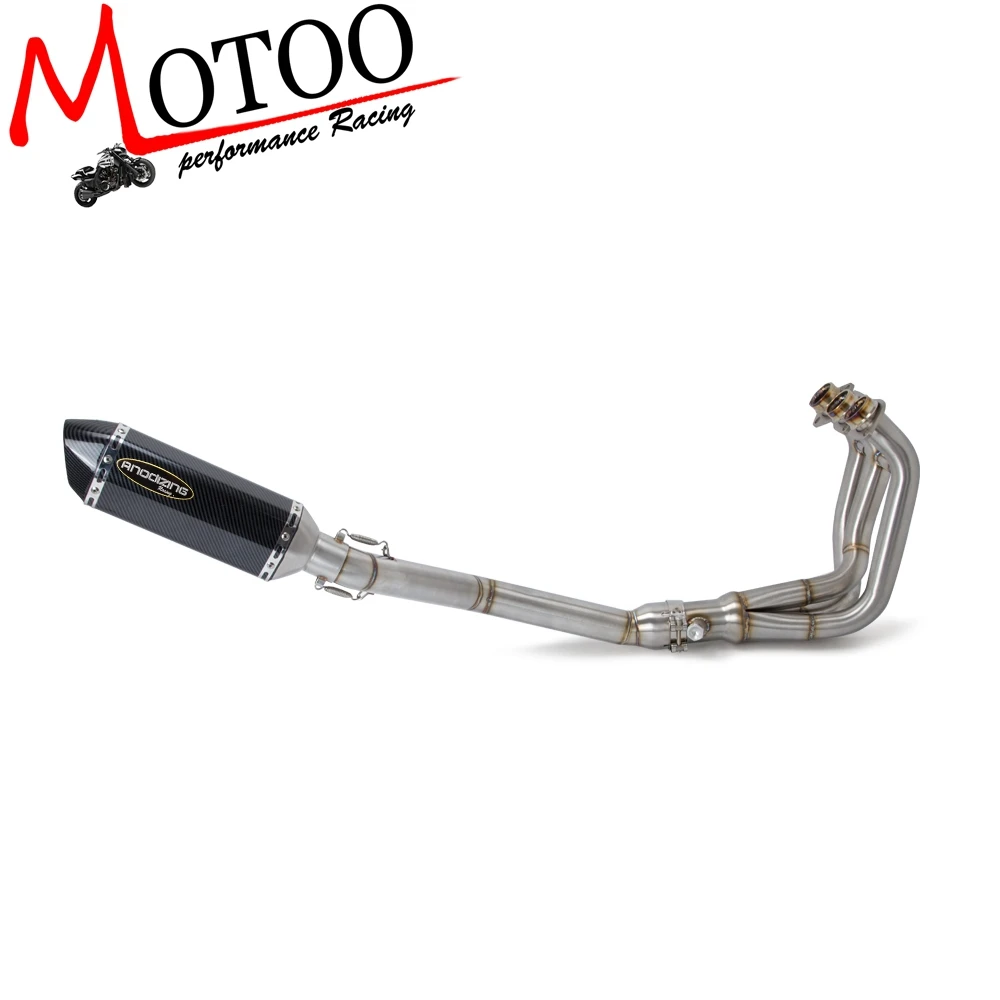 

Motorcycle Header Loop Front Middle Pipe Full Exhaust System For YAMAHA MT-09 MT09 Tracer/TRACER 900/900 GT/FJ-09 2014-2019