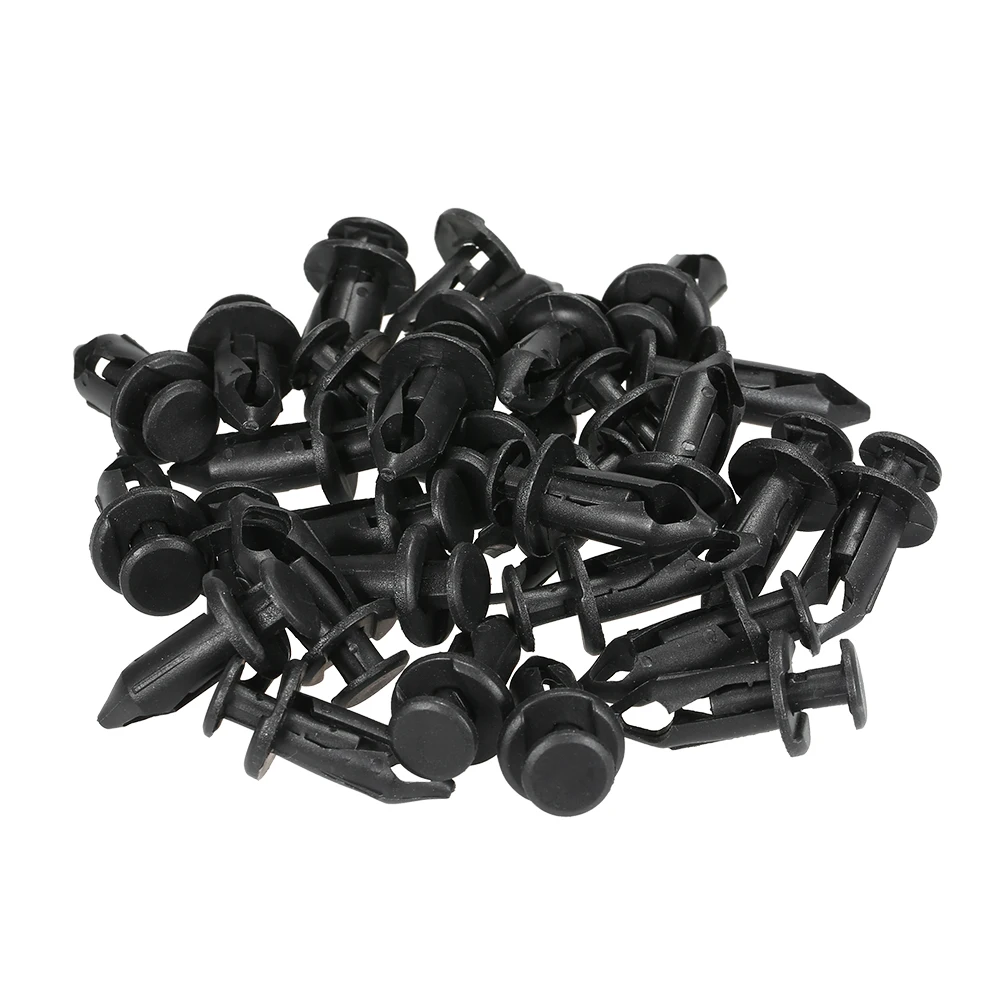 Nylon Bumper Fasteners Fender Rivet Clips 30PCS 9mm Universal Auto