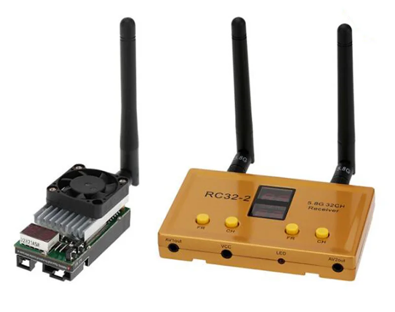 

5.8G 32 Channel Receiver RC32-2 Video Transmission Dual Channel Wireless Transmitter TS800 1500mW Kit For FPV RC Model