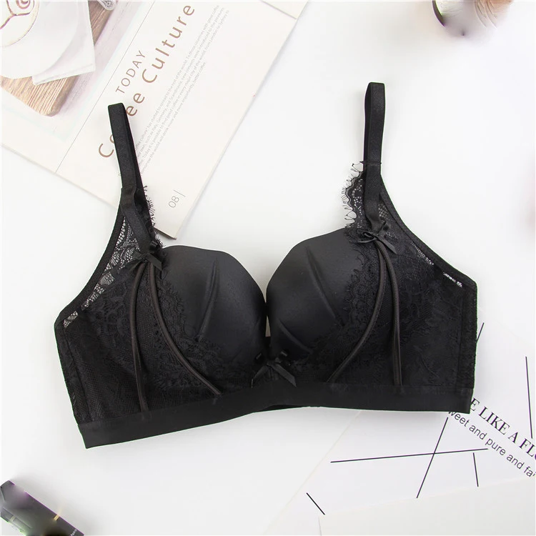 fashion wireless bra set push up adjustable bra with hands and lace panties women seamless sexy underwear girls lingerie