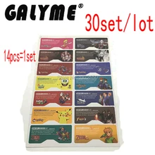 Горячая 30 комплектов = 420 шт Горячая дизайн клиента Подходит для GBASP лейблы-наклейки для GameboyAdvance SP черная пластиковая консоль задняя бирка