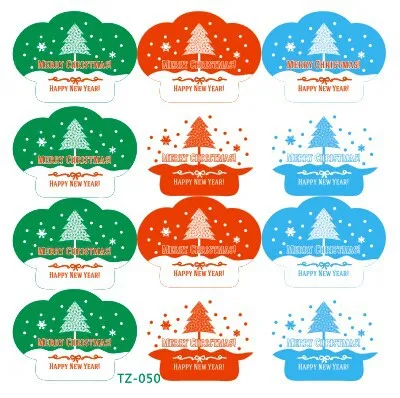 Christmas Gift Seal Stickers /'MERRY CHRISTMAS/' /'HAPPY NEW YEAR/' Red Blue Green