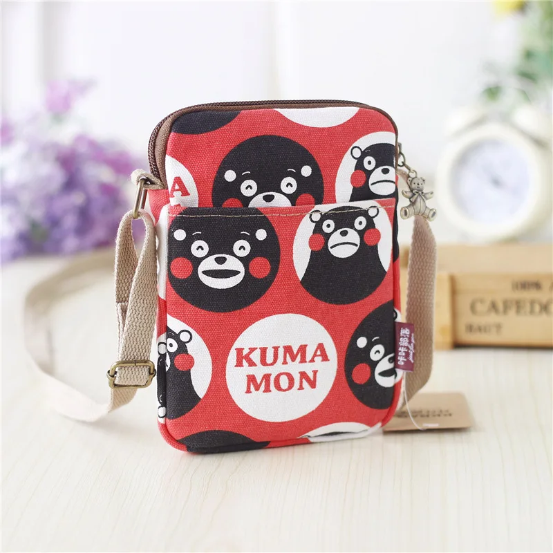 Женский кошелек из парусины с мультяшным принтом мини сумка для телефона Bolsa Carteira