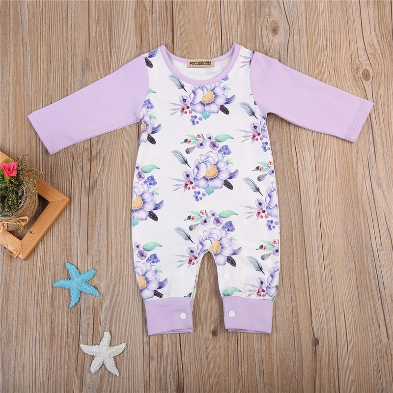 2017 Autumn Floral Children Pajamas Romper Newborn Infant Baby Girls Clothes Cotton Long Sleeve Jumpsuit Overall Outfit 2017 Autumn Floral Children Pajamas Romper Newborn Infant Baby Girls Clothes Cotton Long Sleeve Jumpsuit Overall Outfit