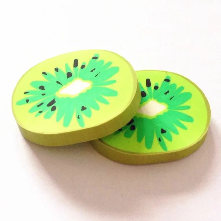 1 шт./лот Kawaii Kiwifruit ломтик ластик хороший ластик для карандашей для студентов Забавный подарок приза офисные школьные принадлежности