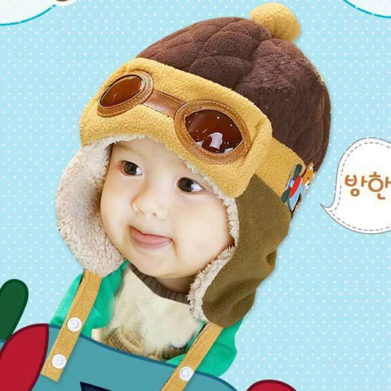 Baby Hat Knit Hat Baseball Cap Toddlers Cap Beanie Pilot Cap 4 Colors