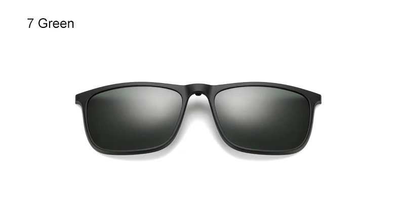 Ralferty, магнитные солнцезащитные очки, мужские, 5 в 1, поляризационные, на застежке, солнцезащитные очки, женские, квадратные, солнцезащитные очки, ультра-светильник, очки ночного видения, A8804