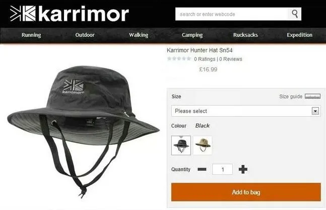 Karrimor Hat Men Breathable Outdoor 