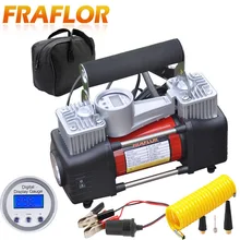 12V Air Compressor For Cars SUV Light Trucks High Pressure Air Pump Twin Cylinder Metal Inflatable  Auto Electric Tire Inflator