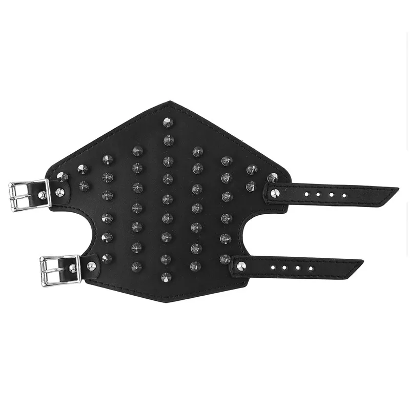 Cosplay Arm Armour Unisex Faux Leather Metal Spikes Gauntlet Wristband Armband
