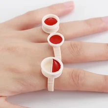 100 шт кольцо палец чернильница для тату для перманентного S/M/L макияж Пигмент для микроблейдинга держатель одноразовые Чернила чашки татуировки аксессуары