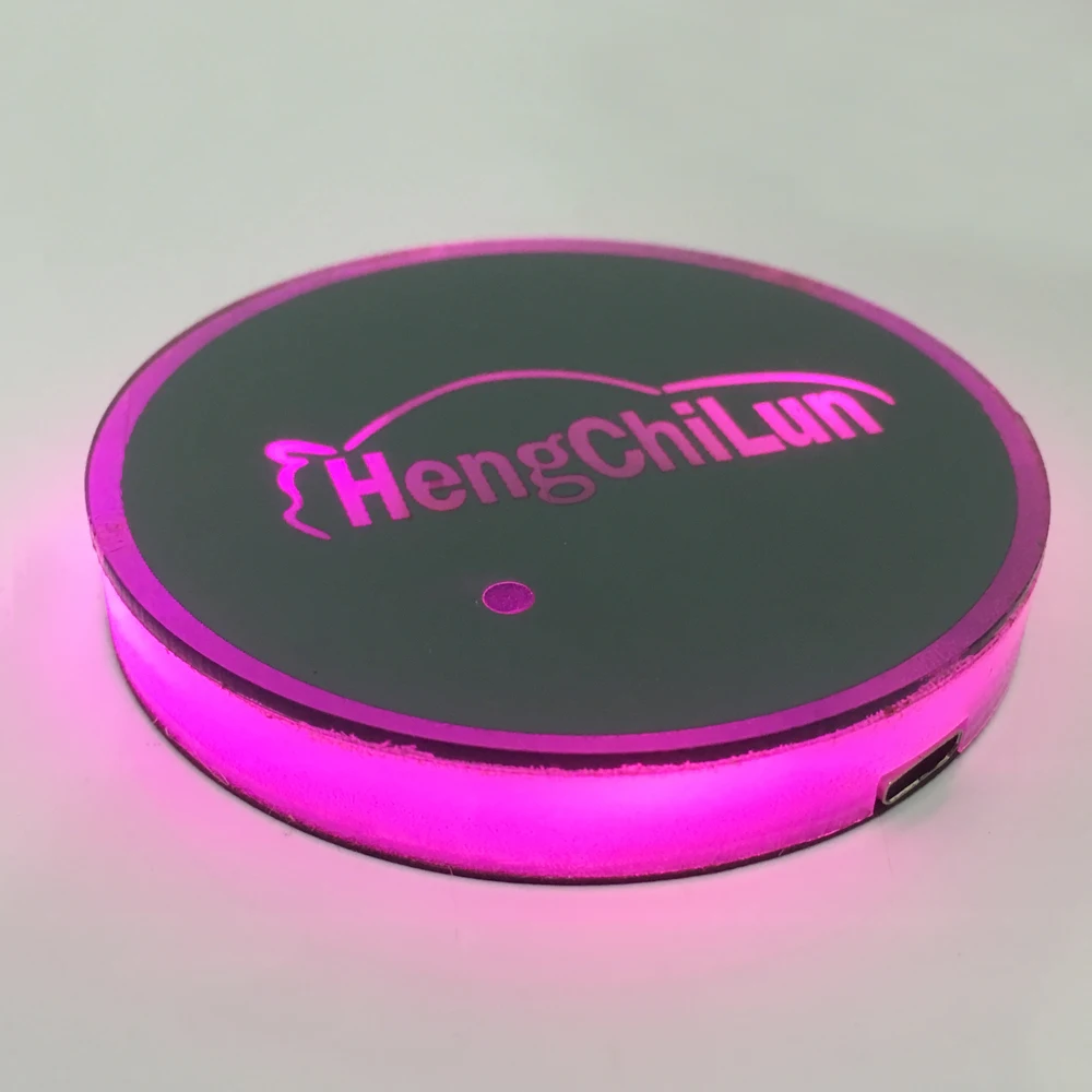 7 светодиодный цветов RGB автомобильный подстаканник водостойкий перезаряжаемый