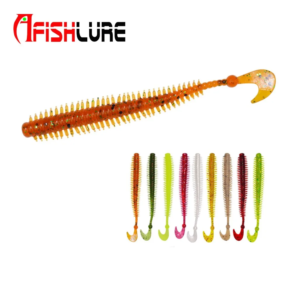 

10pcs/lot Afishlure Artificial Sea Worms 195mm 1.7g Earthworm Soft Fishing Lures Soft Bait Lifelike earthworm Sea Fishing