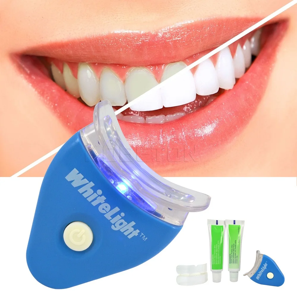 1 Set NEW Hot White LED Light Teeth Whitening Tooth Gel Whitener Health Oral Care Toothpaste Kit for Personal Dental Treatment