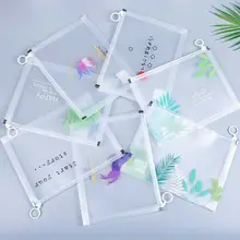 4 шт. A4 A5 прозрачная папка для документов сумка на молнии для хранения файлов водонепроницаемый пенал случайный стиль